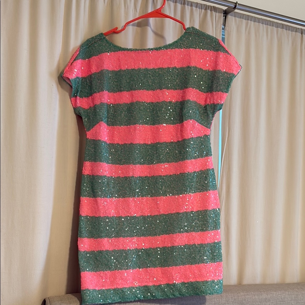 Lilly Pulitzer Pink and Green Sheath Mini Dress
